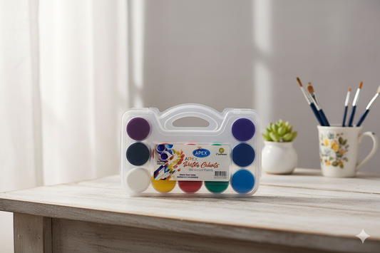 12-Colour Poster Paint Set with Handle