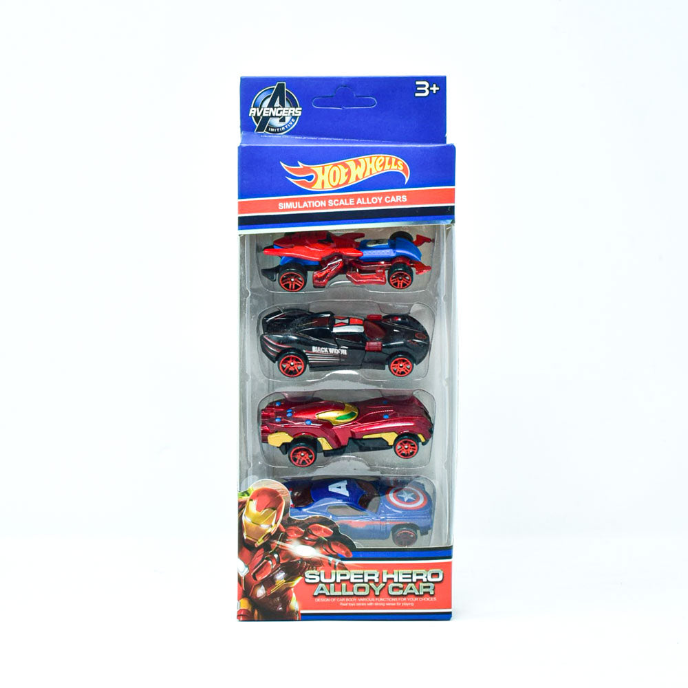 (Free Home Delivery)4 in 1 Hero Die Cast Car Metal Set