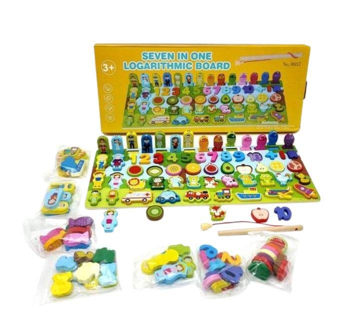 7 in 1Wooden Logarithmic board