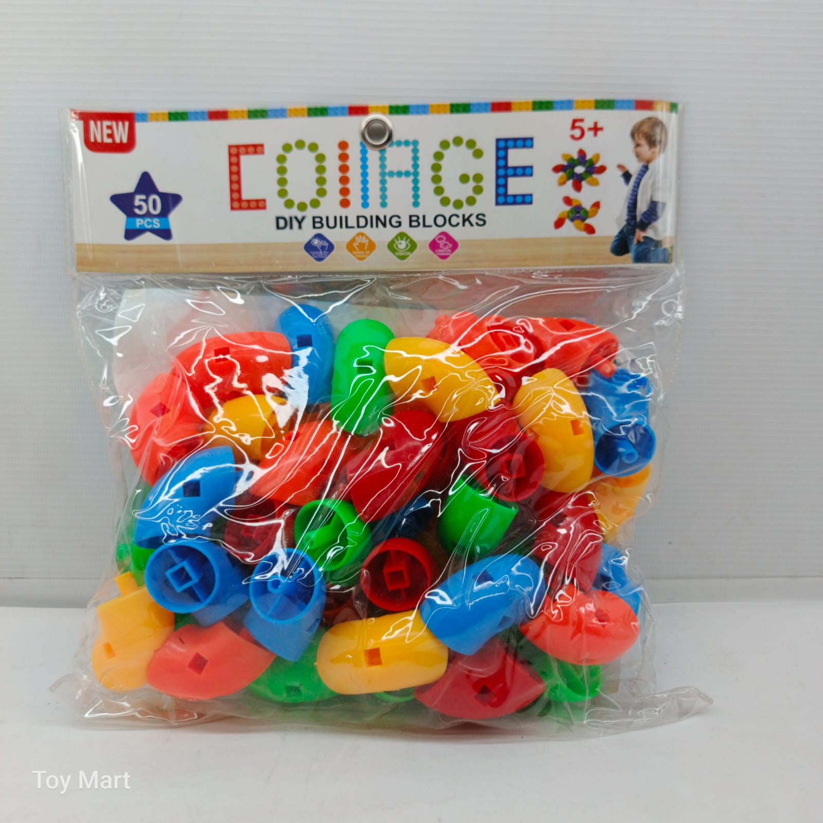 50 Pcs Colorful Interlocking Blocks