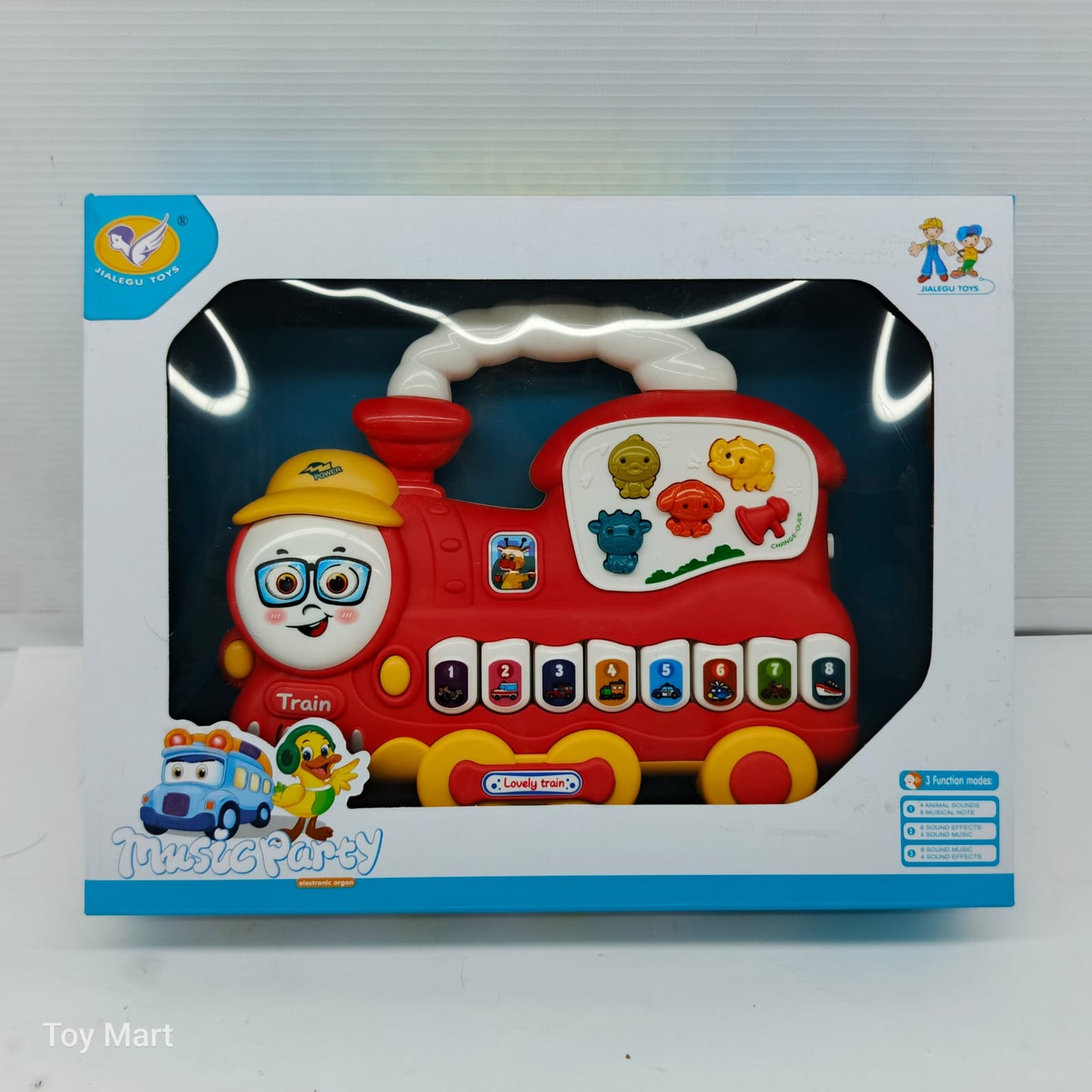 Jialegu Toys Music Party Train Piano Toy with Animal Sounds & Melodies
