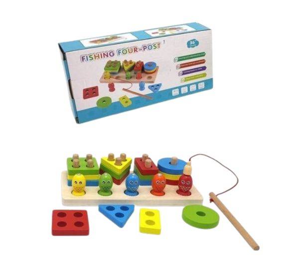 Educational Fishing & Sorting Wooden Toy