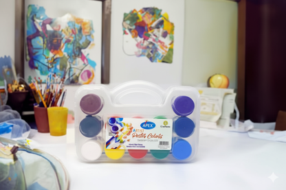 12-Colour Poster Paint Set with Handle