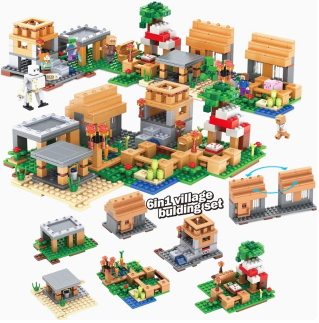 Minecraft 6-in-1 Building Blocks Set