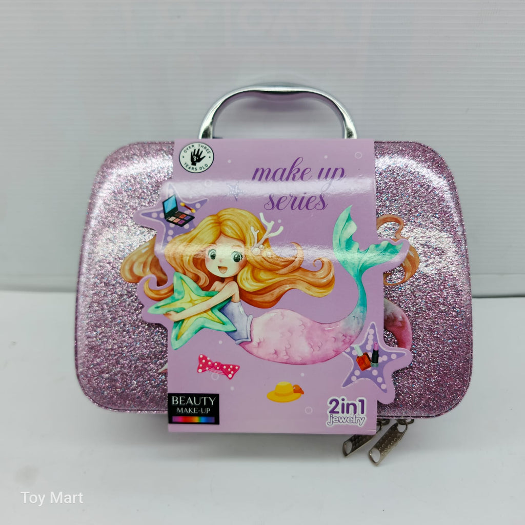2-in-1 Mermaid Beauty Makeup and Jewelry Set