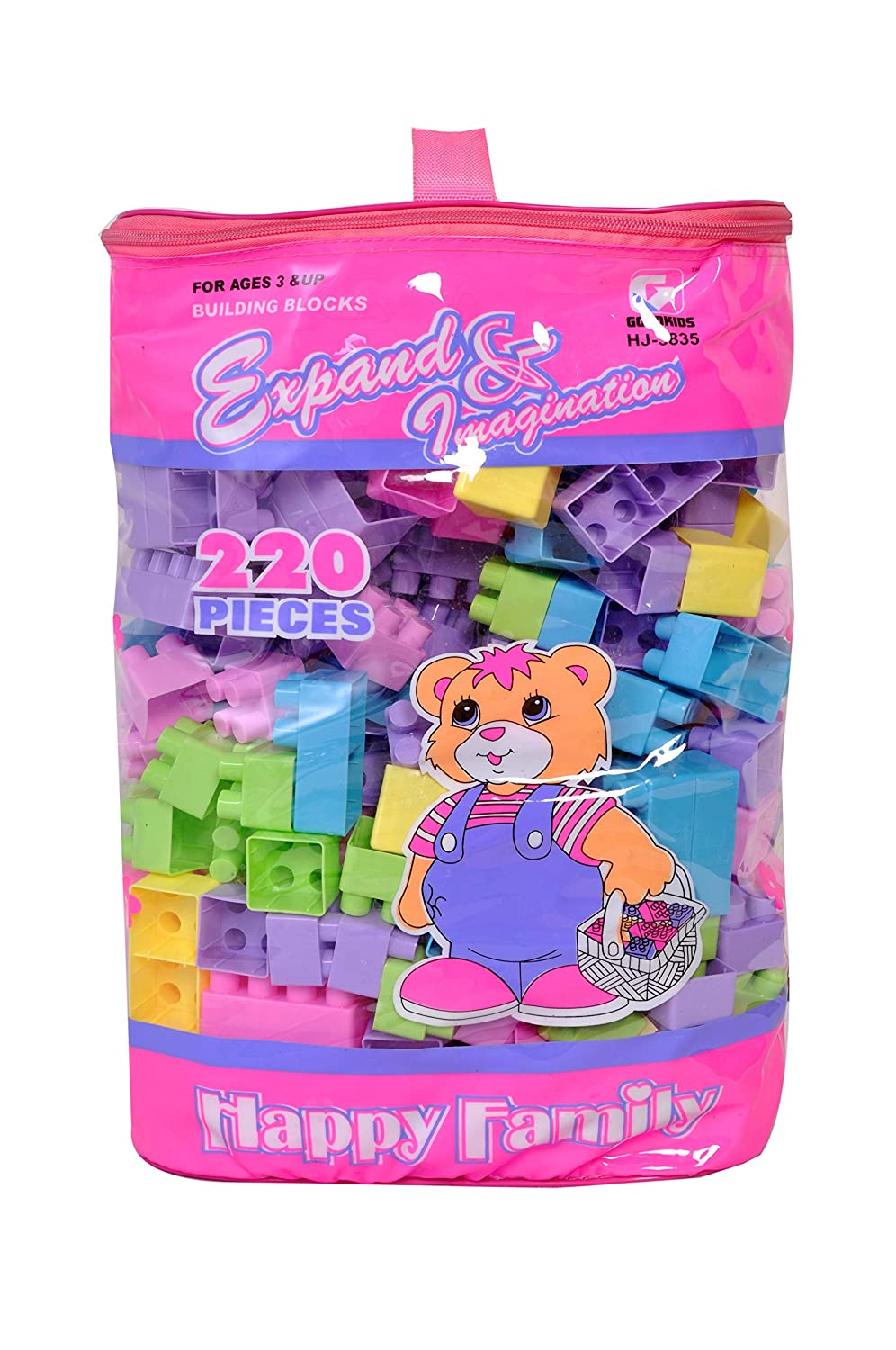 Building Blocks - 220 Pcs Pink Bag