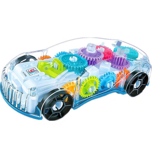 Transparent Gear Racing Car With Light And Music