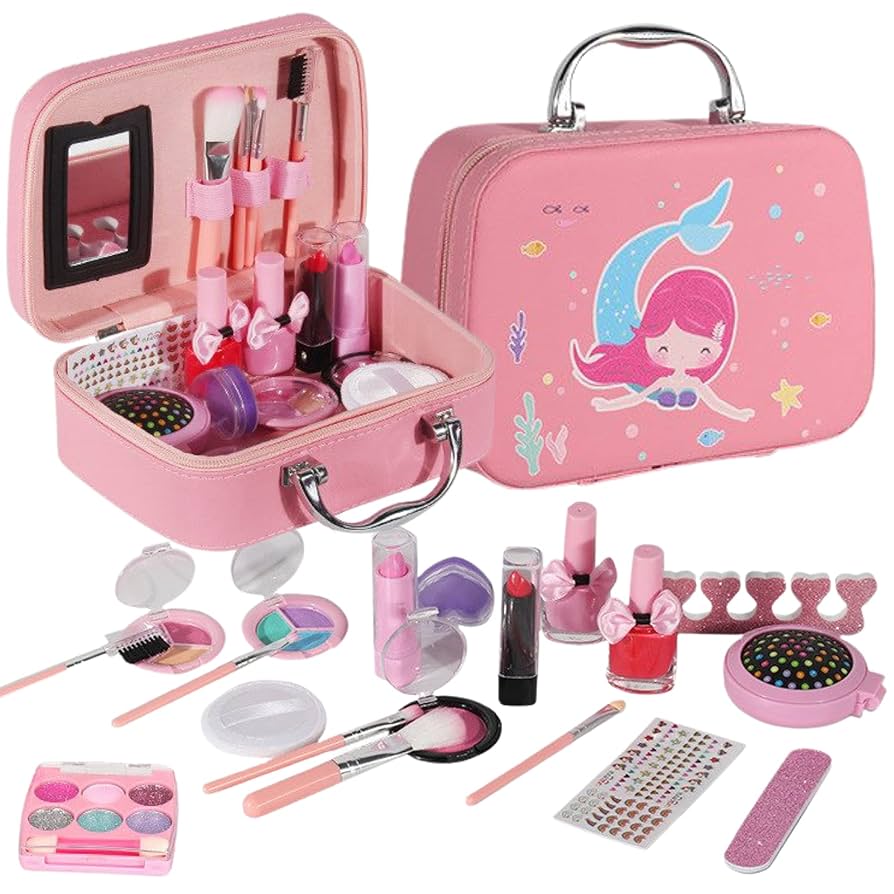 2-in-1 Mermaid Beauty Makeup and Jewelry Set