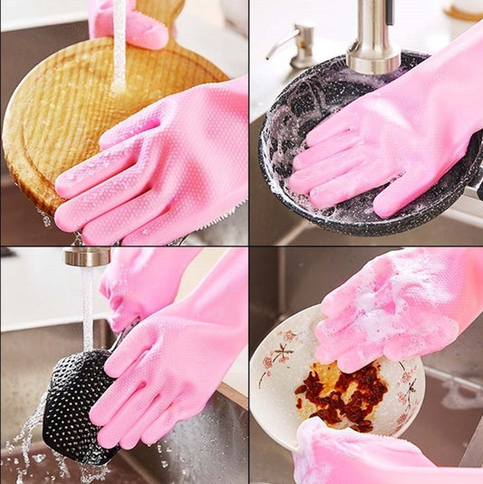 Reusable Silicone Cleaning Gloves