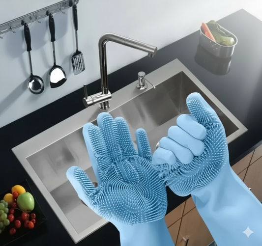 Reusable Silicone Cleaning Gloves