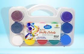 12-Colour Poster Paint Set with Handle